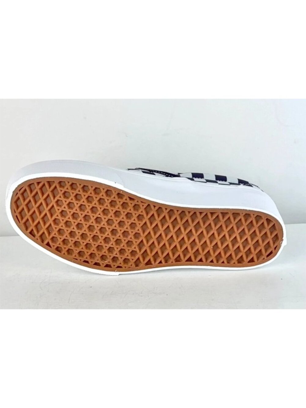 M4.5, W6 -Vans Classic Slip-On Platform Checkerboard Shoe-Mist Blue/Gothic Grape - Picture 7 of 8